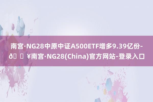 南宫·NG28中原中证A500ETF增多9.39亿份-🔥南宫·NG28(China)官方网站-登录入口