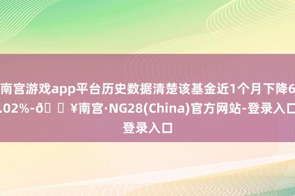 南宫游戏app平台历史数据清楚该基金近1个月下降6.02%-🔥南宫·NG28(China)官方网站-登录入口