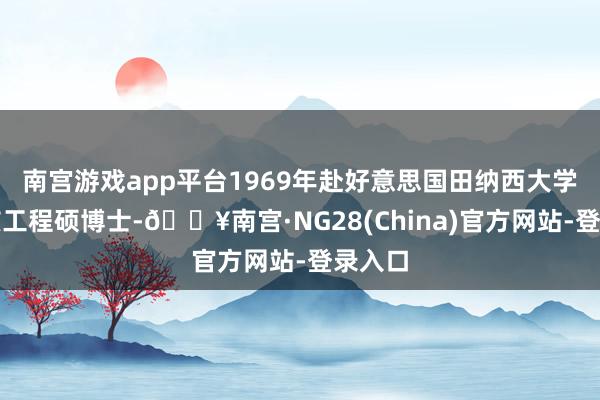 南宫游戏app平台1969年赴好意思国田纳西大学攻读核工程硕博士-🔥南宫·NG28(China)官方网站-登录入口