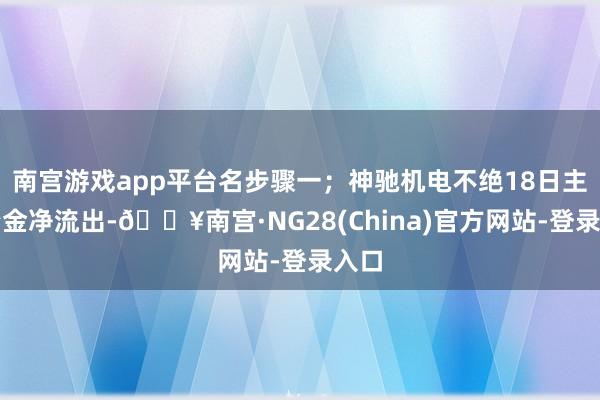 南宫游戏app平台名步骤一；神驰机电不绝18日主力资金净流出-🔥南宫·NG28(China)官方网站