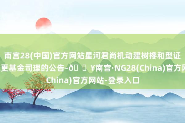 南宫28(中国)官方网站星河君尚机动建树搀和型证券投资基金变更基金司理的公告-🔥南宫·NG28(Ch