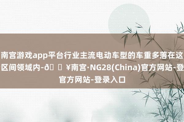 南宫游戏app平台行业主流电动车型的车重多落在这一分量区间领域内-🔥南宫·NG28(China)官方