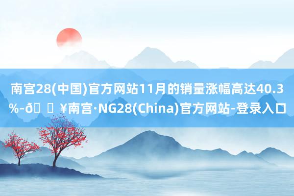 南宫28(中国)官方网站11月的销量涨幅高达40.3%-🔥南宫·NG28(China)官方网站-登录
